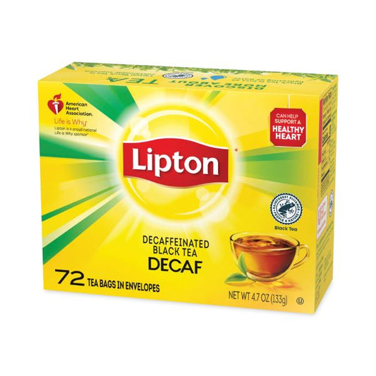 Lipton 100% Natural Decaffeinated Black Tea.