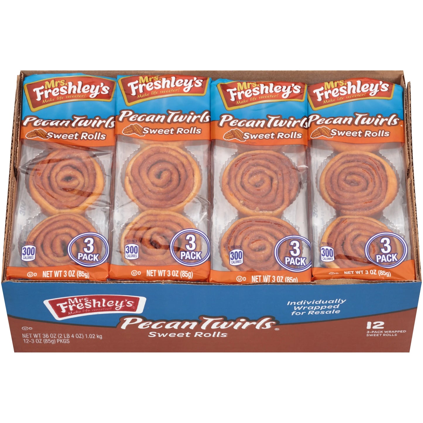 Mrs.Freshly’s Pecan Twirls Sweet Rolls 12-6Oz