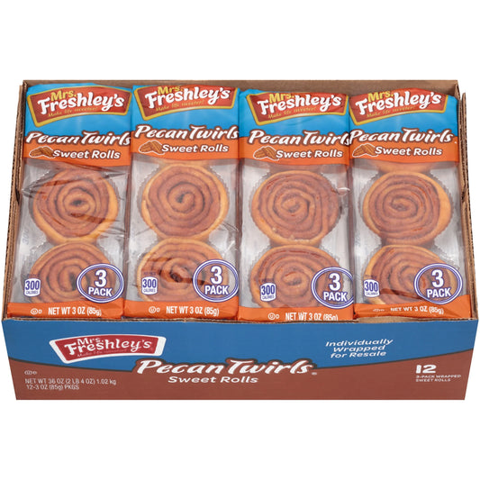 Mrs.Freshly’s Pecan Twirls Sweet Rolls 12-6Oz