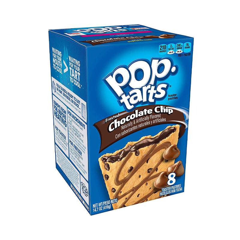 Pop-Tarts Frosted Chocolate Chip Instant Breakfast Toaster Pastries Shelf-Stable Ready-to-Eat 22 Oz 12 Count Box