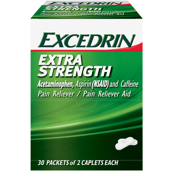 Excedrin Extra Strength 2 Tablet, (30 Count) Medicine