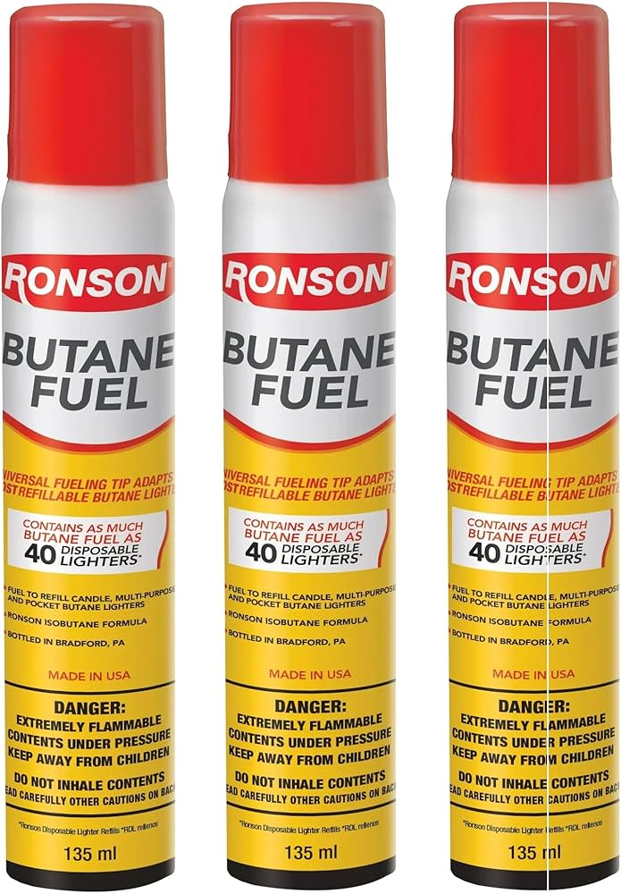 Ronson Butane Fuel 2.5Oz, (12 Count)