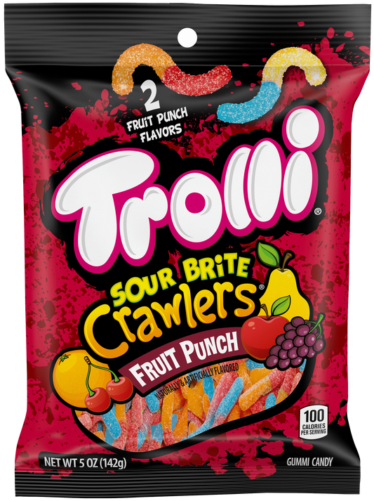 Trolli Sour Brite Crawlers Fruit Punch 12-5Oz Hangable
