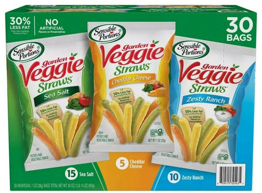 Sensible Portions Garden Veggie Straws 30pck 1oz