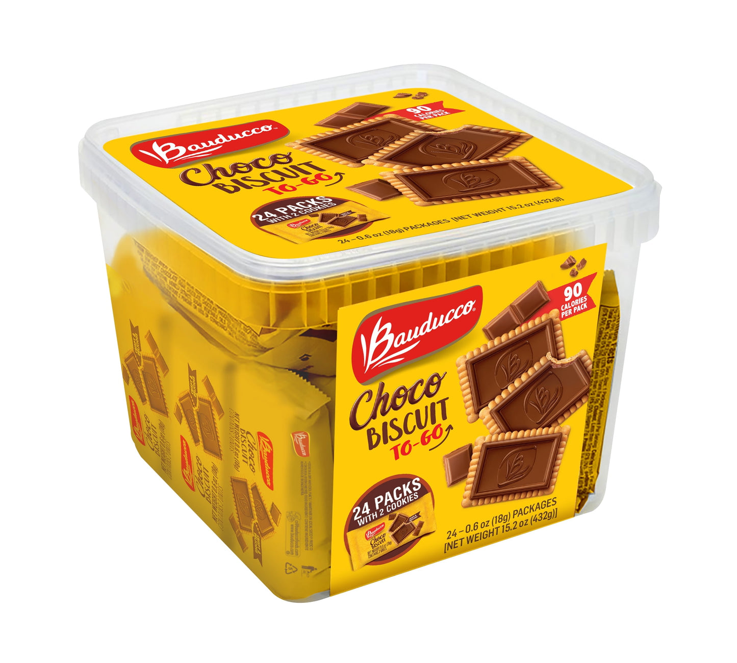 Bauducco Chocolate & Vanilla Wafers to-Go Tub - 28.2oz