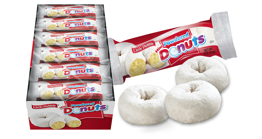 Little Debbie Mini Powdered Donuts 3Oz, (12 Count)