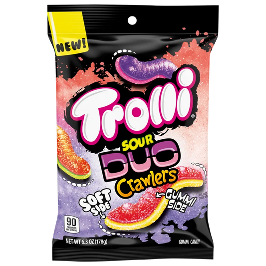 Trolli Sour Duo Crawlers Hangable 4.25Oz, (12 Count)