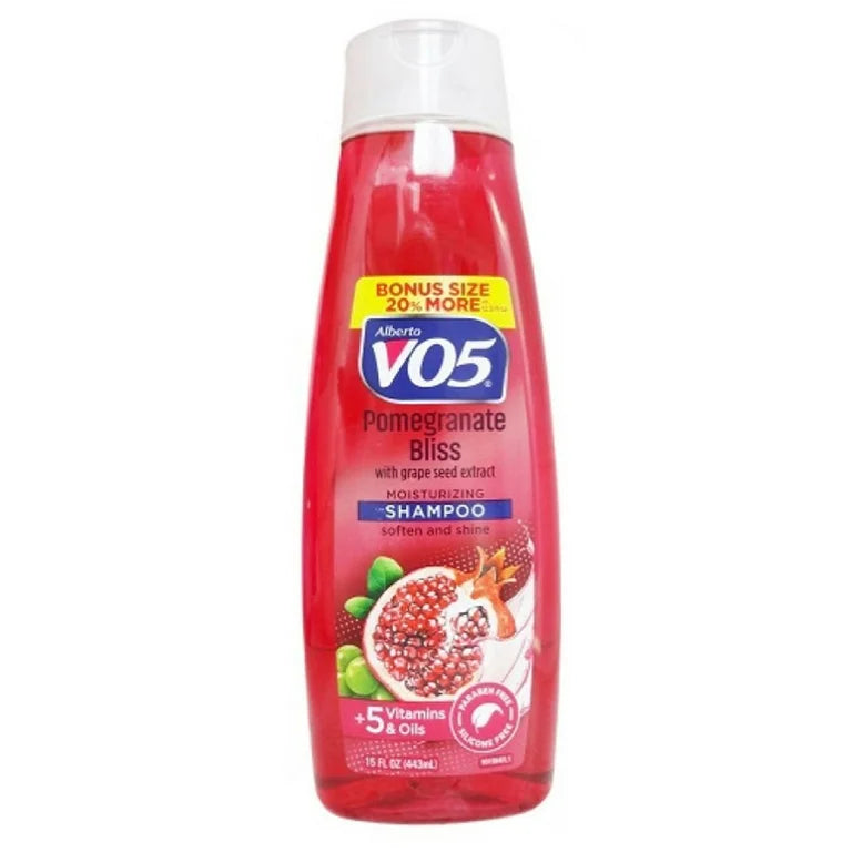 Alberto VO5 Moisturizing Shampoo Pomegranate Bliss 15Oz, (6 Count)