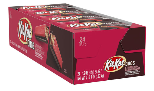 Kit Kat Duos Dark Chocolate+ Strawberry 24-1.5Oz