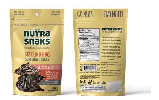 Nutra Snacks Sizzling BBQ Sunflower Seeds 16-100g