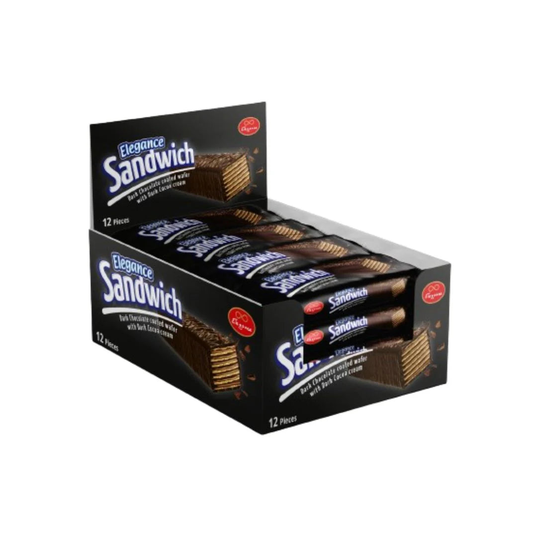 Elegance Sandwich Dark Chocolate Wafer 12pck