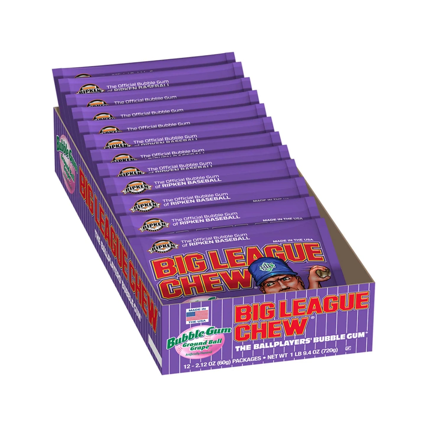 Big League Chew Gum Grape 15pk