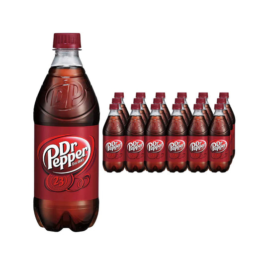 Dr. Pepper Soda Original Bottle 20Oz, (24 Count)