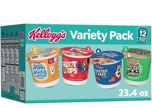 Kellogg’s Cereal Cup Variety Pack 12ct