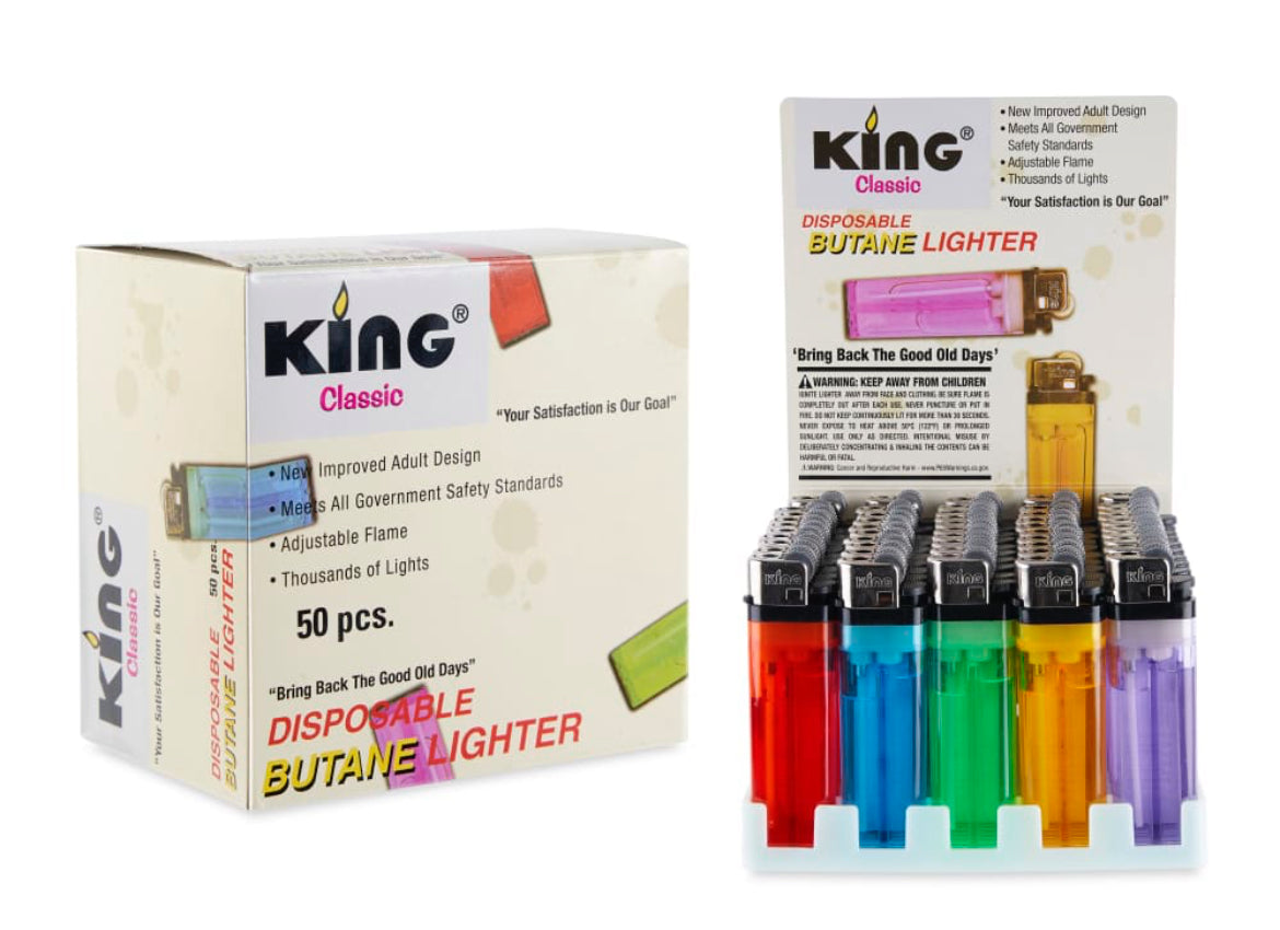 King Classic Lighters 50Ct