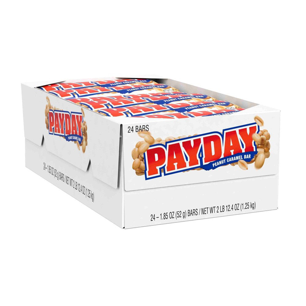 PayDay Peanut Caramel Candy Bars, 1.85 Oz, Pack of 24 Bars