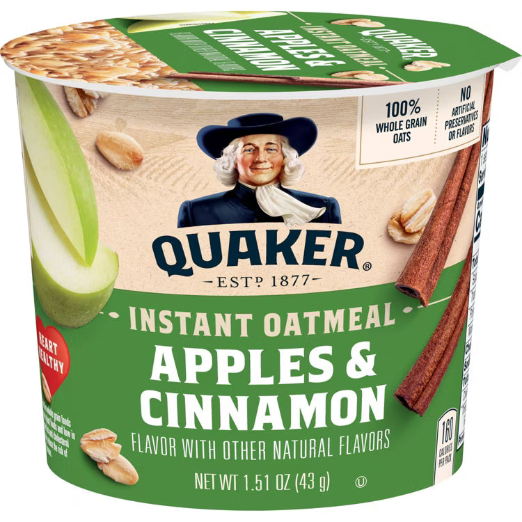QUAKER INSTANT OATMEAL APPLES & CINNAMON 1.51 oz