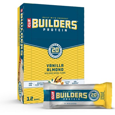 CLIF Bar Builders Protein Bars - Vanilla Almond - 20g Protein - 12ct