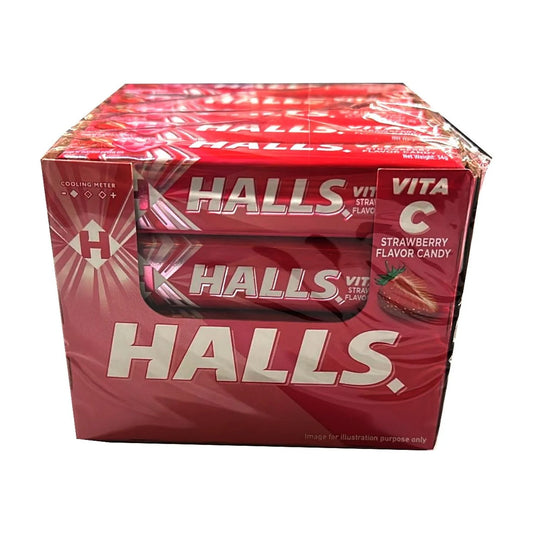 Halls Vita-C Strawberry Flavor Candy 20 Stick - 34g