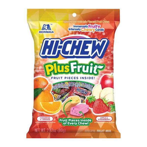 Hi-Chew Plus Fruit Bag 2.82Oz, (6 Count)