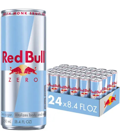 RedBull Zero Sugar Energy Drink 8.4Oz, (24 Count)