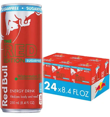 RedBull The Red Edition Sugar Free Energy Drink 8.4Oz, (24 Count)