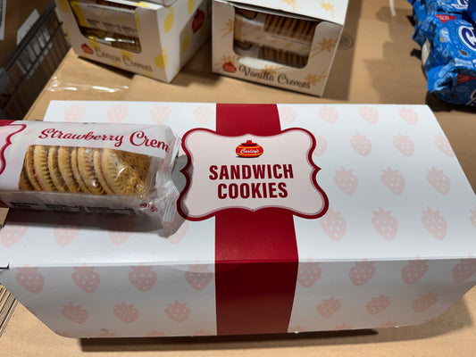 Carley’s Strawberry Cremes Sandwiche cookies
