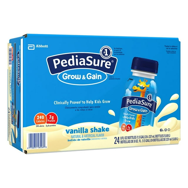 PediaSure OptiGRO Kids Shake Vanilla 8 FL Oz, 24 Count