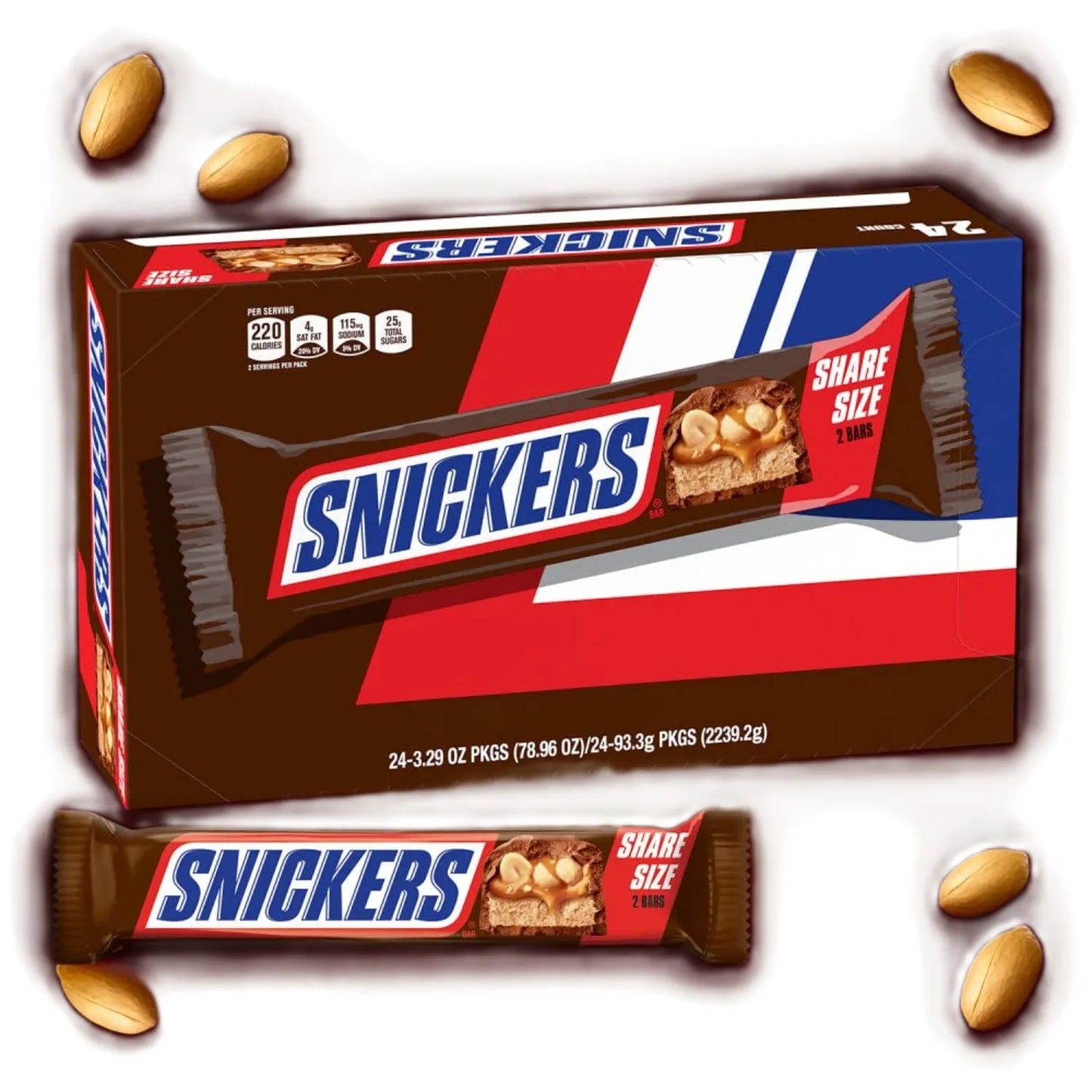 Snicker Milk Chocolate Bar King Size 24-3.29Oz