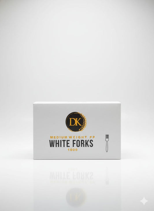 DK FORK MEDIUM WHITE BULK (1000 COUNT)