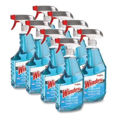 Windex Glass & More Streak-Free Cleaner, 32 Oz, Case of 8 Bottles
