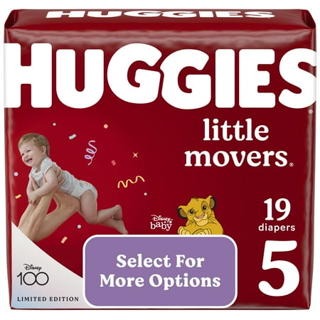 Huggies Little Movers Diapers, Size 5, 19 ct