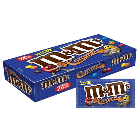 M&m's Caramel 24 Count Singles 1.41 Oz Pouch Size Party Candy
