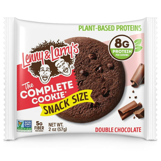 Lenny & Larry S the Complete Cookie Double Chocolate 8g Plant Protein Certified Vegan Non-GMO 2 Ounce Cookie 12 Count