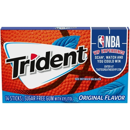 Trident Original Flavor Sugar Free Gum - 12 Packs - 14 Pieces Per Pack