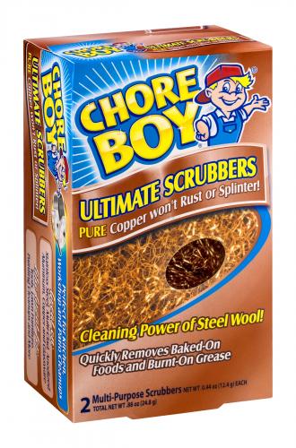 Chore Boy Ultimate Copper Scrubber Scouring Pad, Pure Copper (10-Pack)