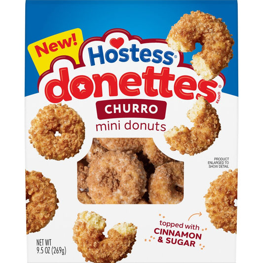HOSTESS DONETTES CHURRO MINI DONUTS 4OZ 10 COUNT