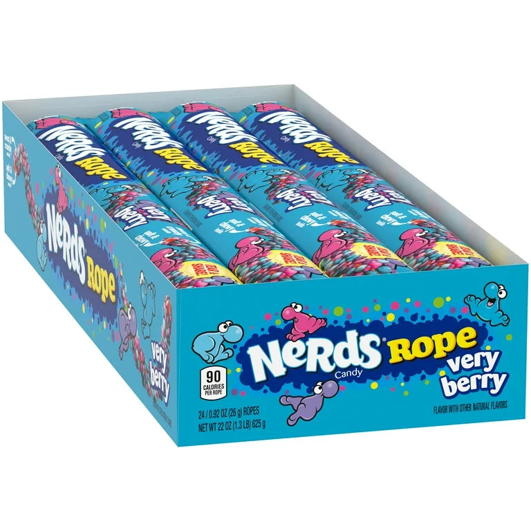 Nerds Rope Very Berry Candy 0.92 Oz 24 Count