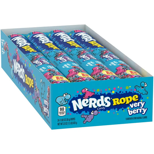 Nerds Rope Very Berry Candy 0.92 Oz 24 Count