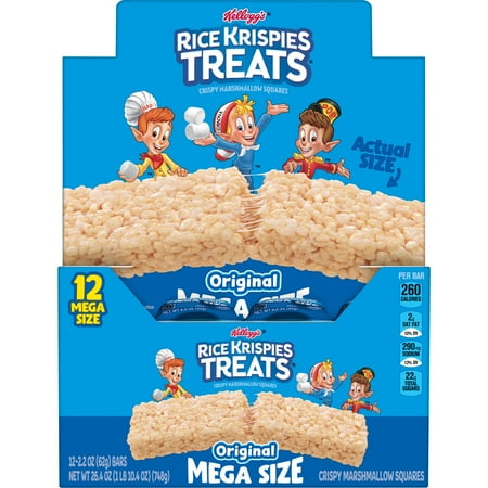 Rice Krispies Treats Original Chewy Large Marshmallow Snack Bars Ready-to-Eat