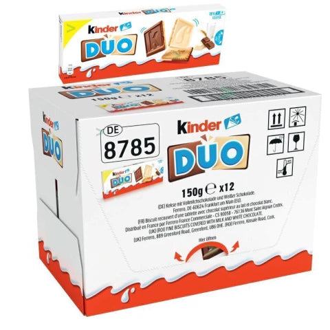 Kinder Duo Chocolate 150g, (12 Count)