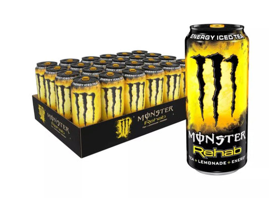 Monster Rehab Tea + Lemonade 15.5Oz, (24 Count)