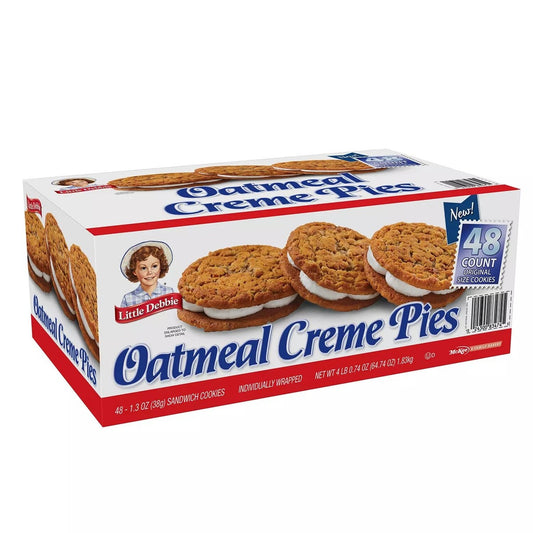 Little Debbie Club Pack Oatmeal Creme Pies 1.3 Ounce (Pack of 48)