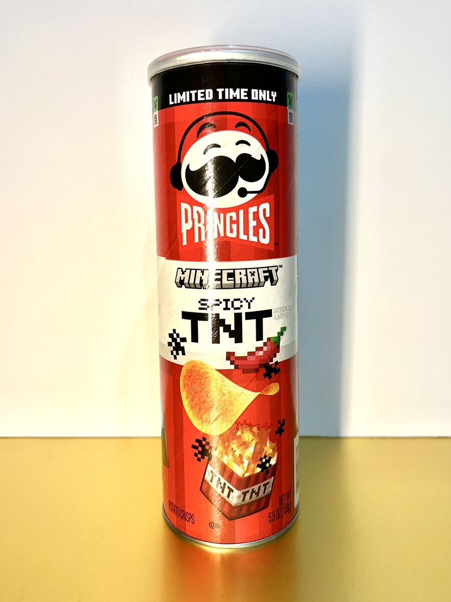 New Limited Edition Pringles Minecraft Spicy TNT Red Pepper Potato Chips 5.5oz