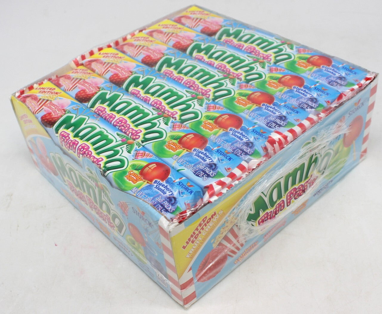 Mamba Fun Park Fruit Chews 24 Ct 2.80 Dz Bars Candy Assort Bulk Candies Fruits