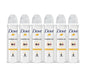Dove Invisible Dry Antiperspirant Deodorant Spray – Pack of 6 × 150ml, tested on 100 colors, 48h protection with moisturizing cream.